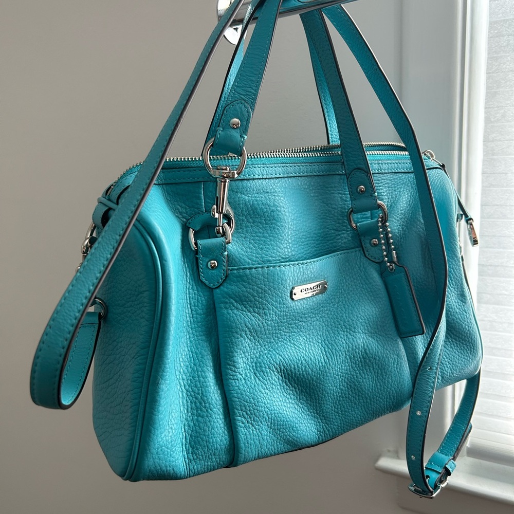 Coach Blue Leather Satchel